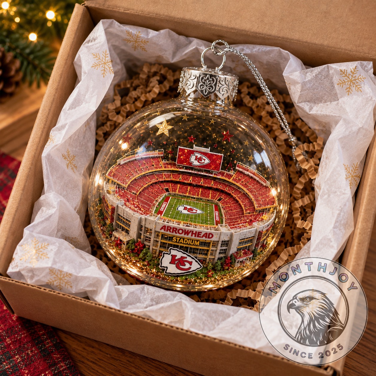 Kansas City Chiefs Arrowhead Stadium Christmas 2026 Ornament - photo 2