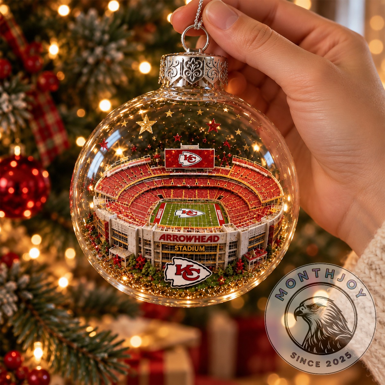 Kansas City Chiefs Arrowhead Stadium Christmas 2026 Ornament - photo 3