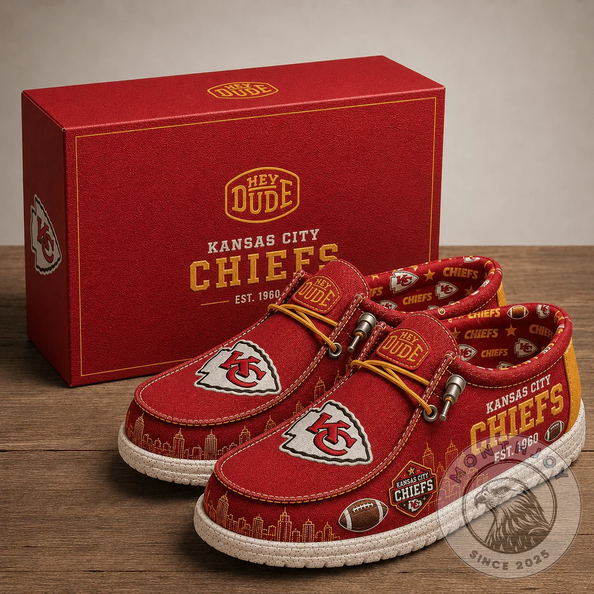 NFL Kansas City Chiefs Hey Dude Shoes - Front View