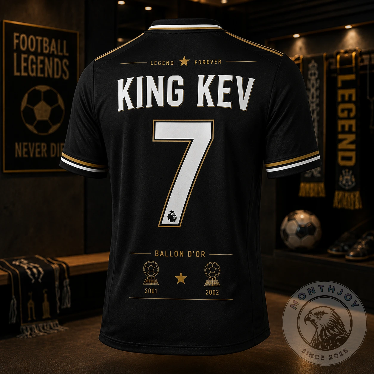 Kevin Keegan Newcastle United King Kev 2026 Tribute T-Shirt - Detail View