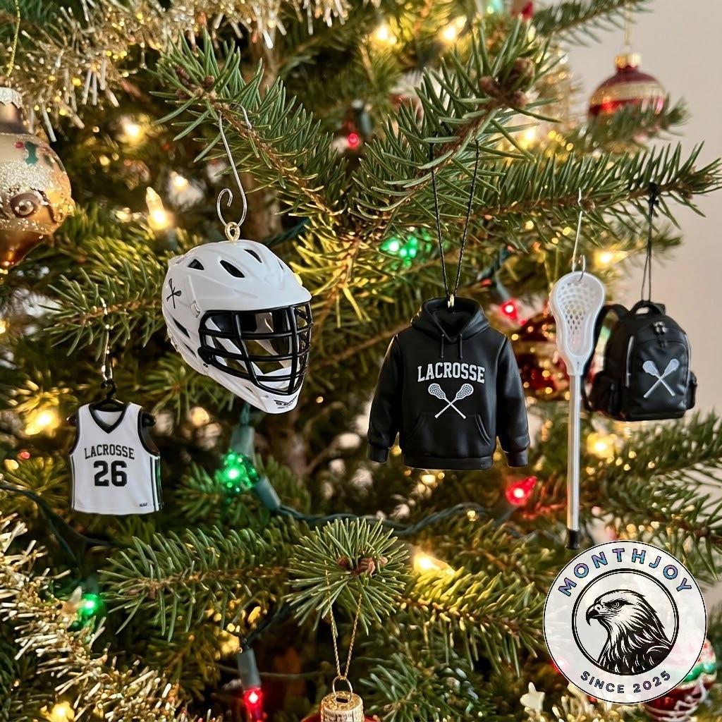 Lacrosse advent calendar - numbered shelf display with sports-themed items
