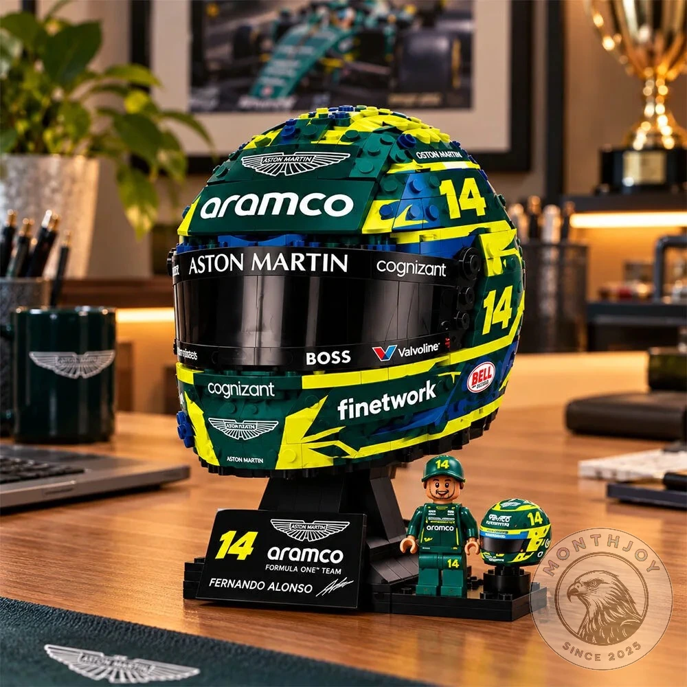 LEGO Fernando Alonso Aston Martin F1 Helmet Building Block Set - Product View