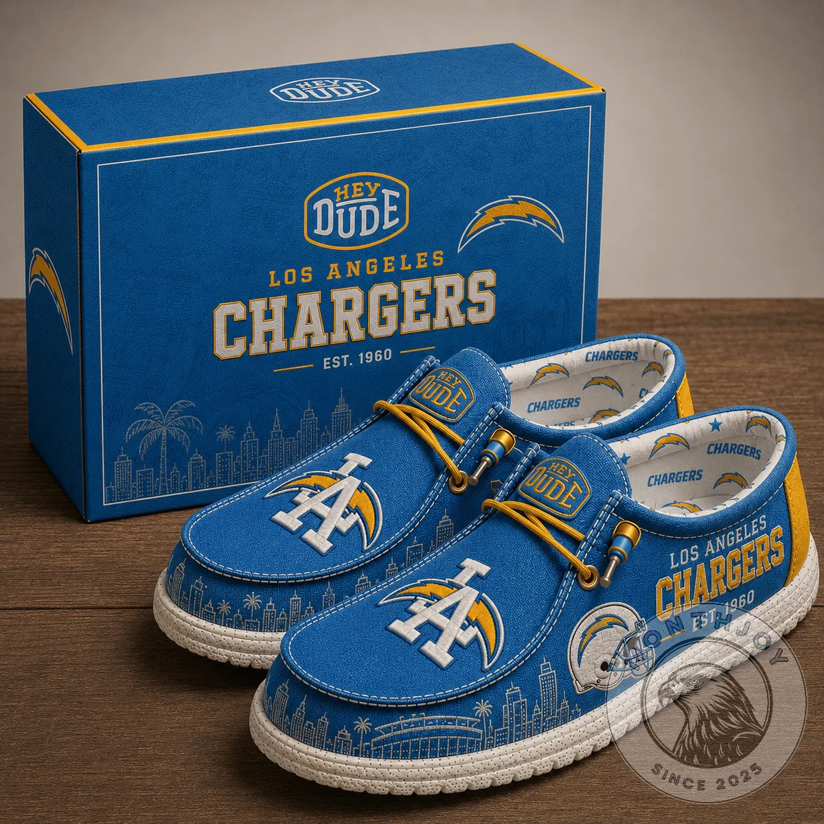 Los Angeles Chargers NFL Hey Dude Slip-On - Front View