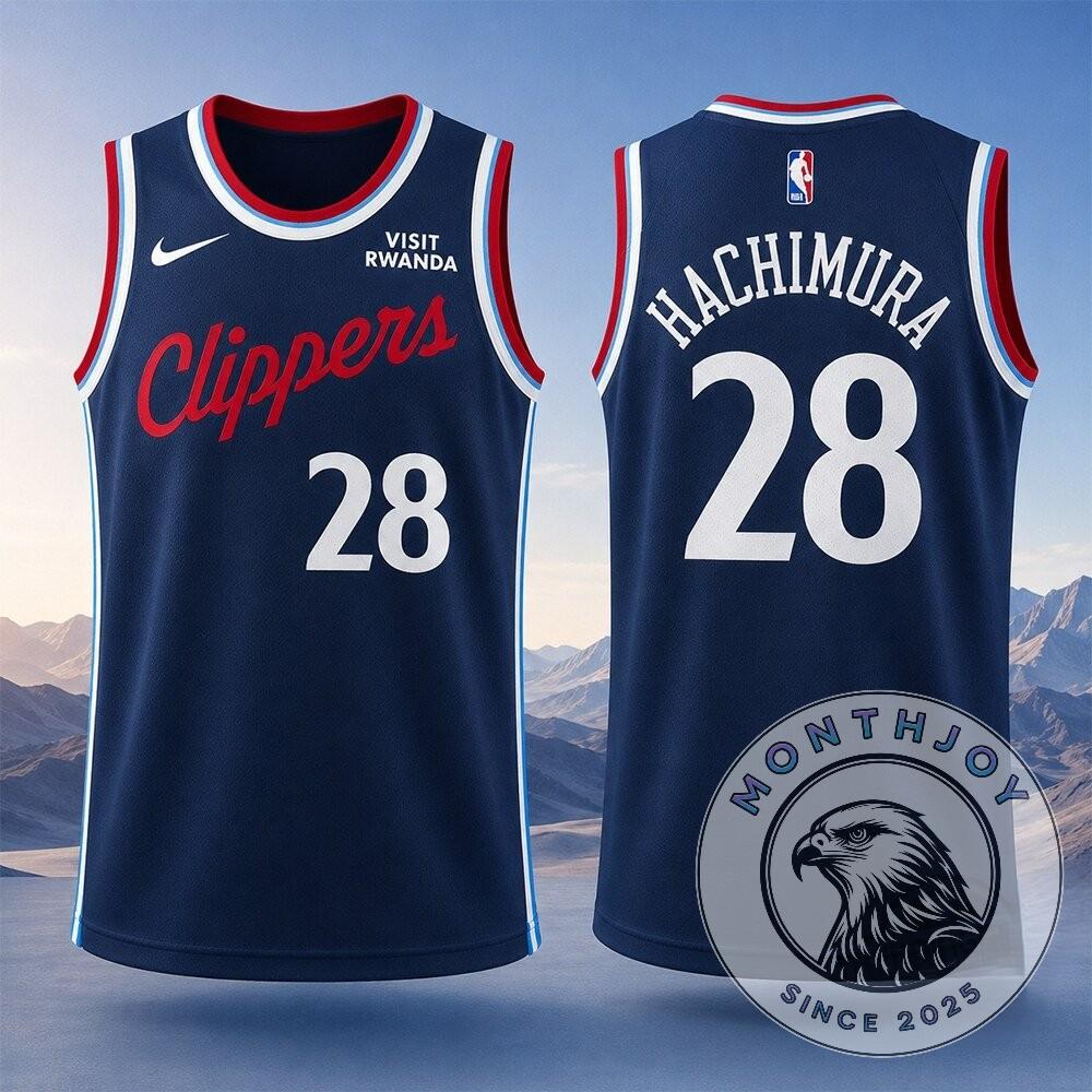 Los Angeles Clippers Hachimura 28 Basketball Jersey - Detail View