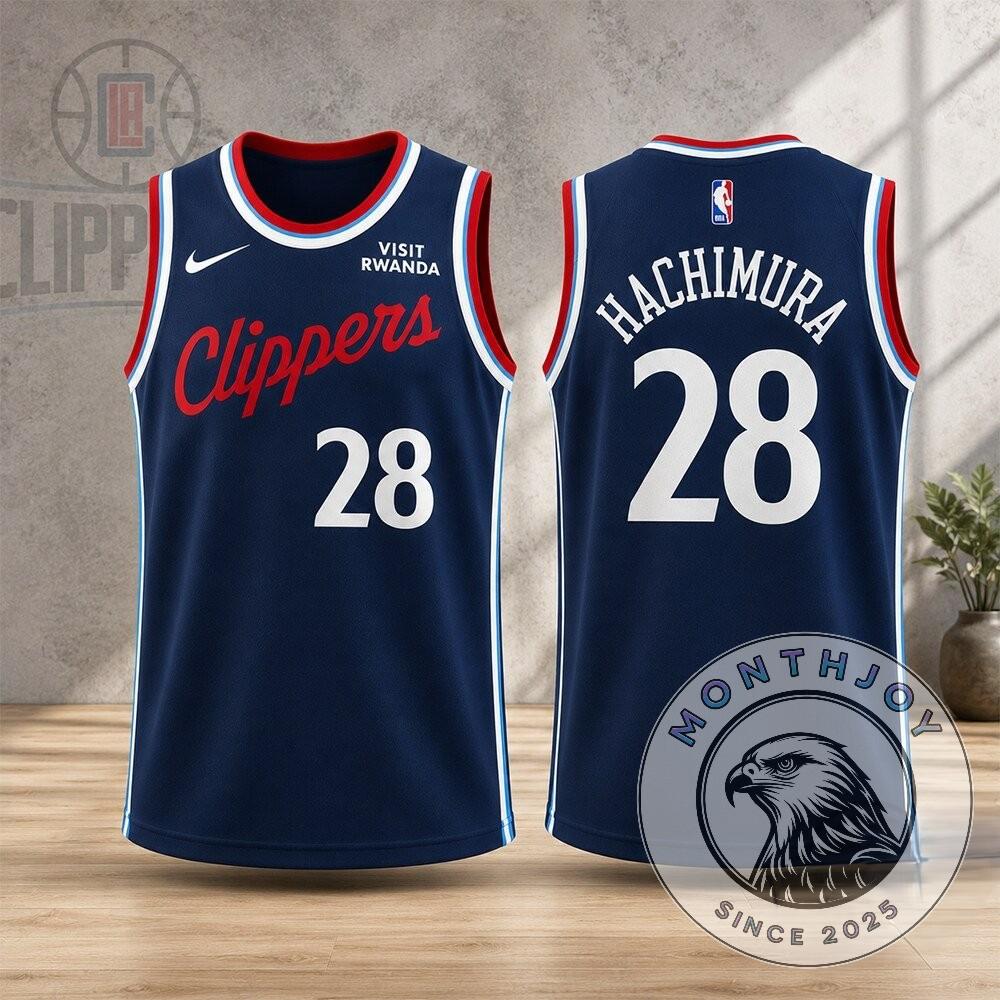 Los Angeles Clippers Hachimura 28 Basketball Jersey - Front View