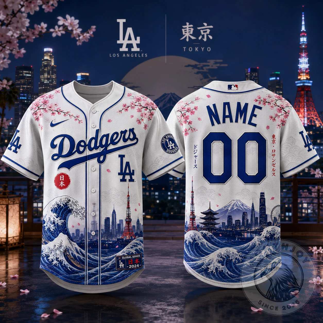 Los Angeles Dodgers Global Series 2024 Japan Baseball Jersey - Front View