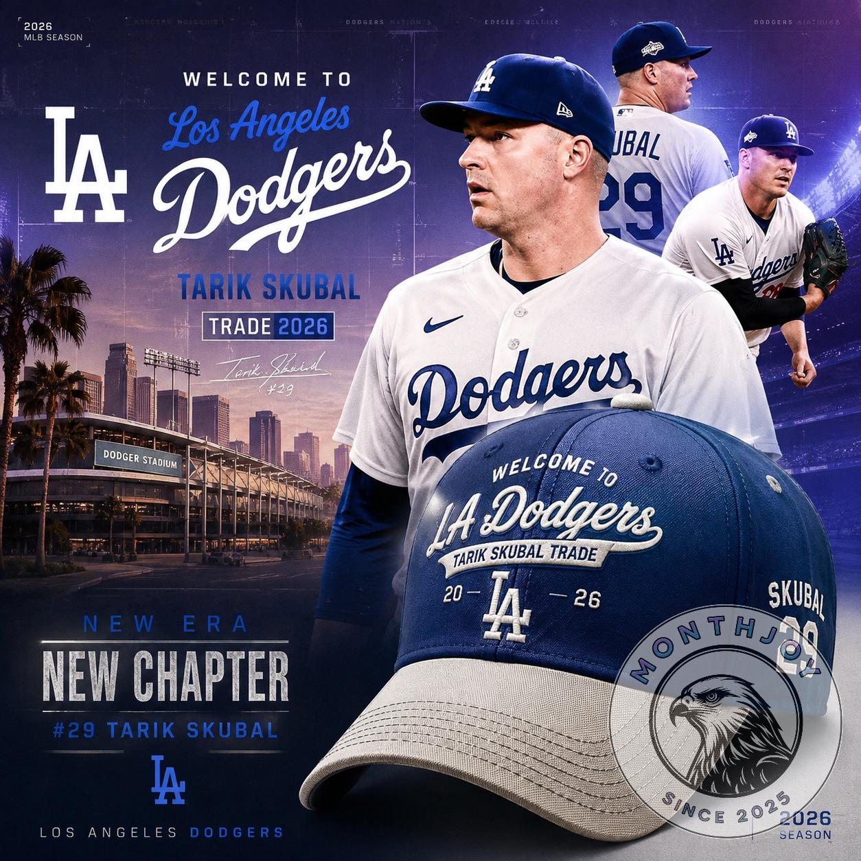 Tarik Skubal Los Angeles Dodgers 2026 Trade Concept Baseball Cap - Front View