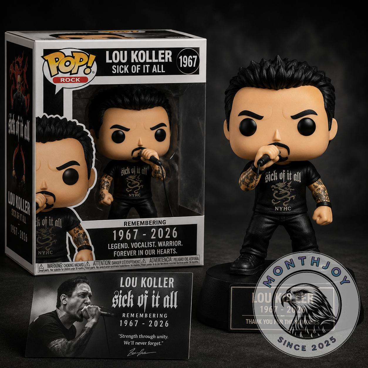 Lou Koller Sick of It All Remembering 1967-2026 Funko Pop Figure - Front View