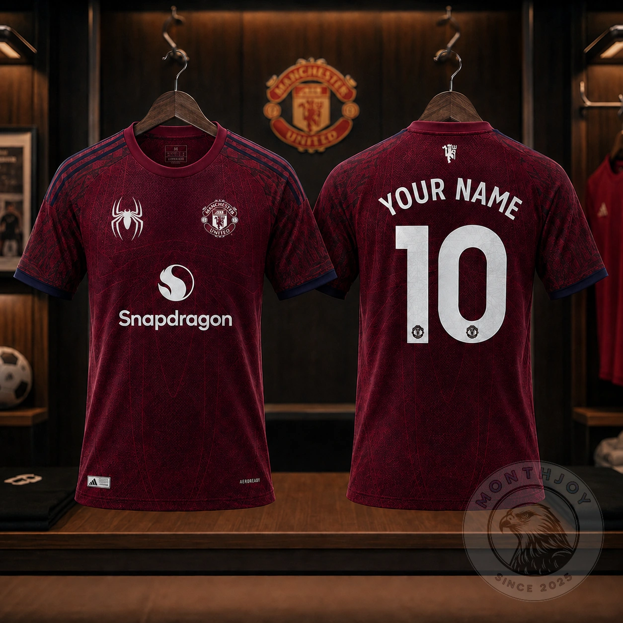 Manchester United x Spider-Man Brand New Day Dark Rose Jersey - Front View