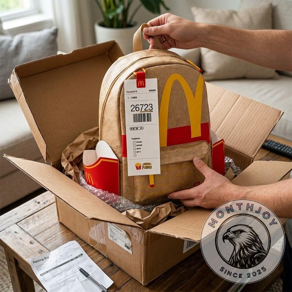 McDonald’s Receipt and Fries Container Backpack - Detail View
