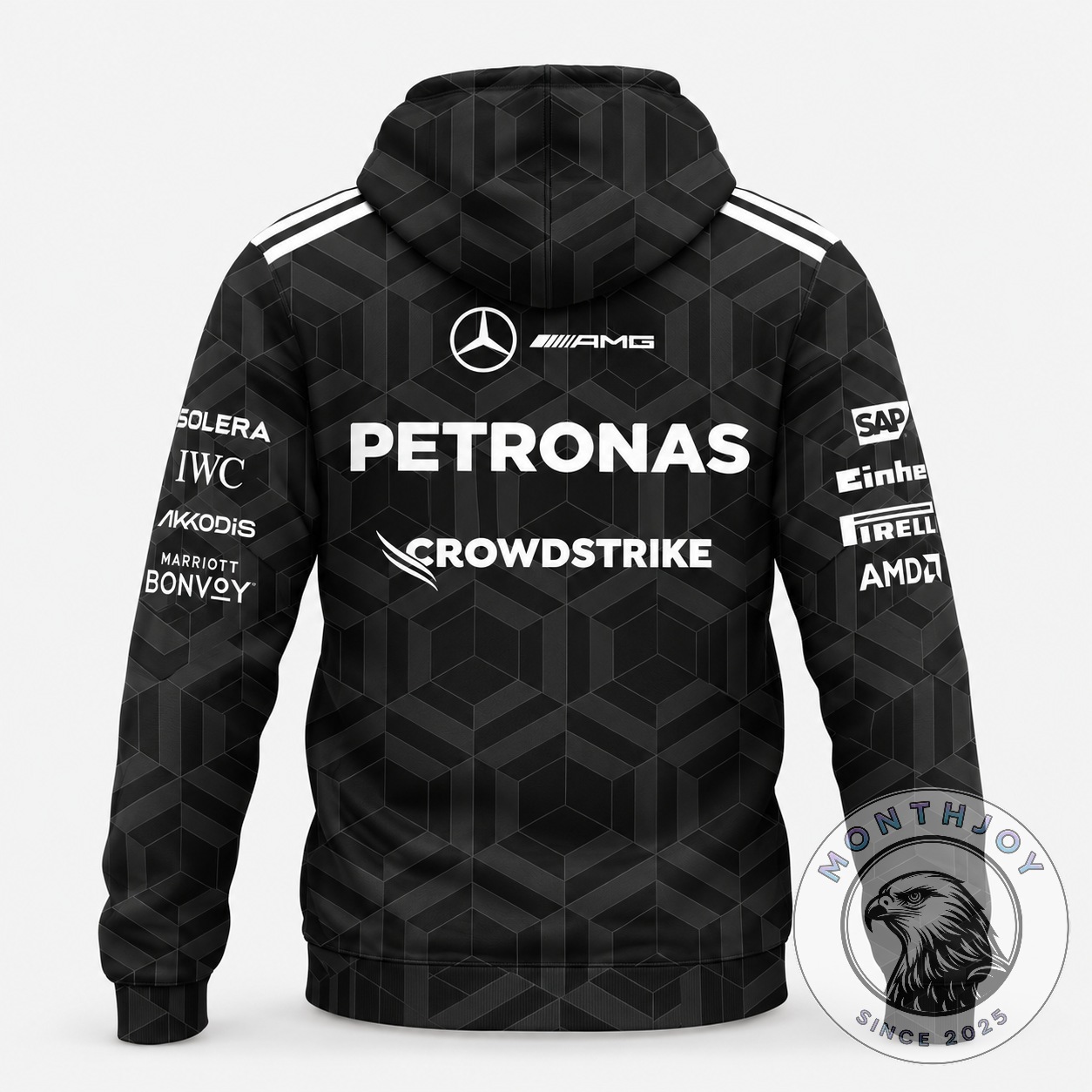 Mercedes-AMG Petronas Formula One Team Geometric Sponsor Pattern Hoodie - photo 3