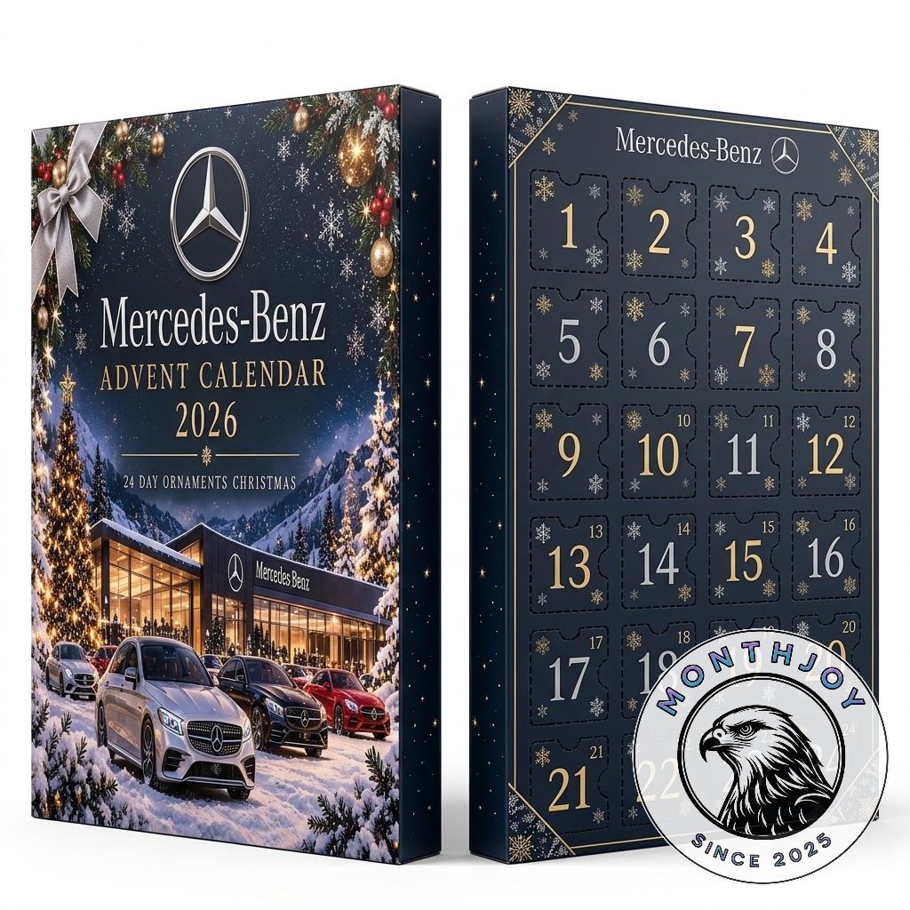 Mercedes-Benz 2026 24-Day Christmas Ornaments Advent Calendar - angled box view