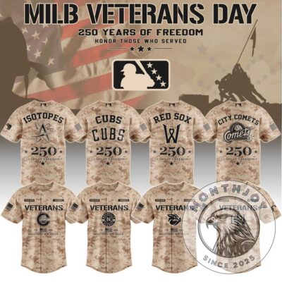MILB Veterans Day 250 Years of Freedom 2026 Baseball Jersey