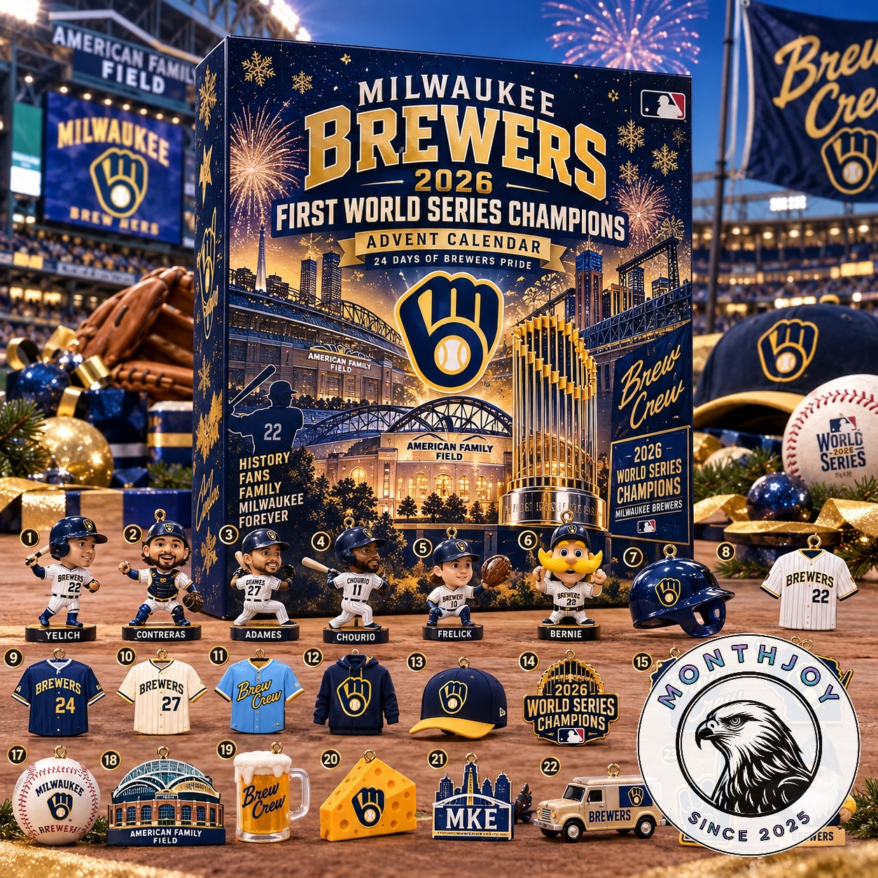Milwaukee Brewers 2026 First World Series Champions Advent Calendar - front box view