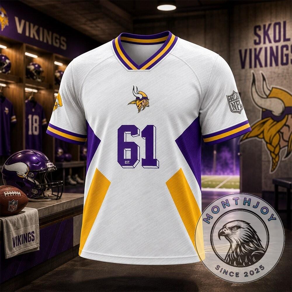 NFL Fanatics Minnesota Vikings Football x Football Jersey 2026 - Front View