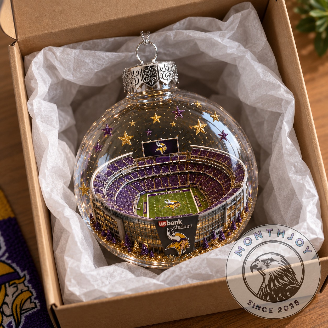 Minnesota Vikings U.S. Bank Stadium Christmas 2026 Ornament - photo 2