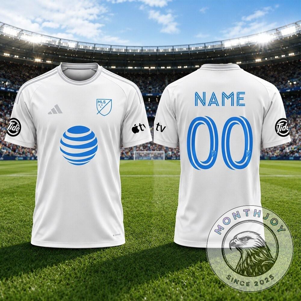 MLS AT&T Tide Apple TV Sponsor White Soccer Jersey - Detail View