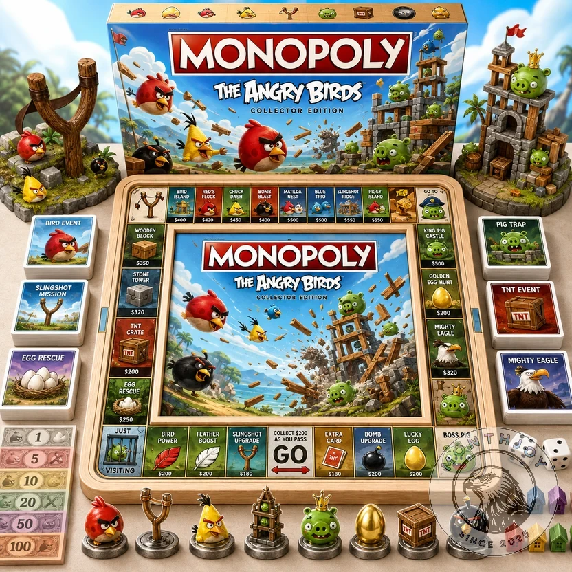 Monopoly The Angry Birds Collector Edition Board Game - Design Detail