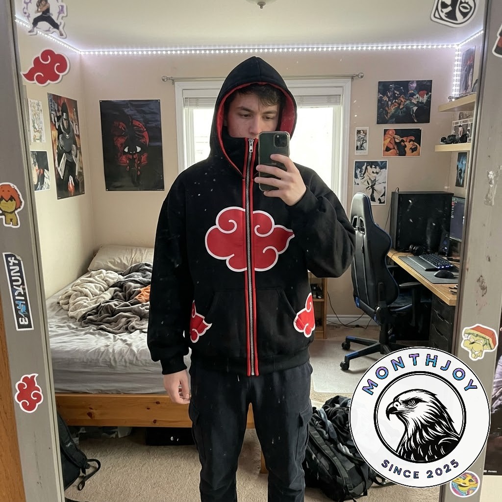 Naruto Akatsuki Red Cloud Masked Hoodie 2026 - photo 3