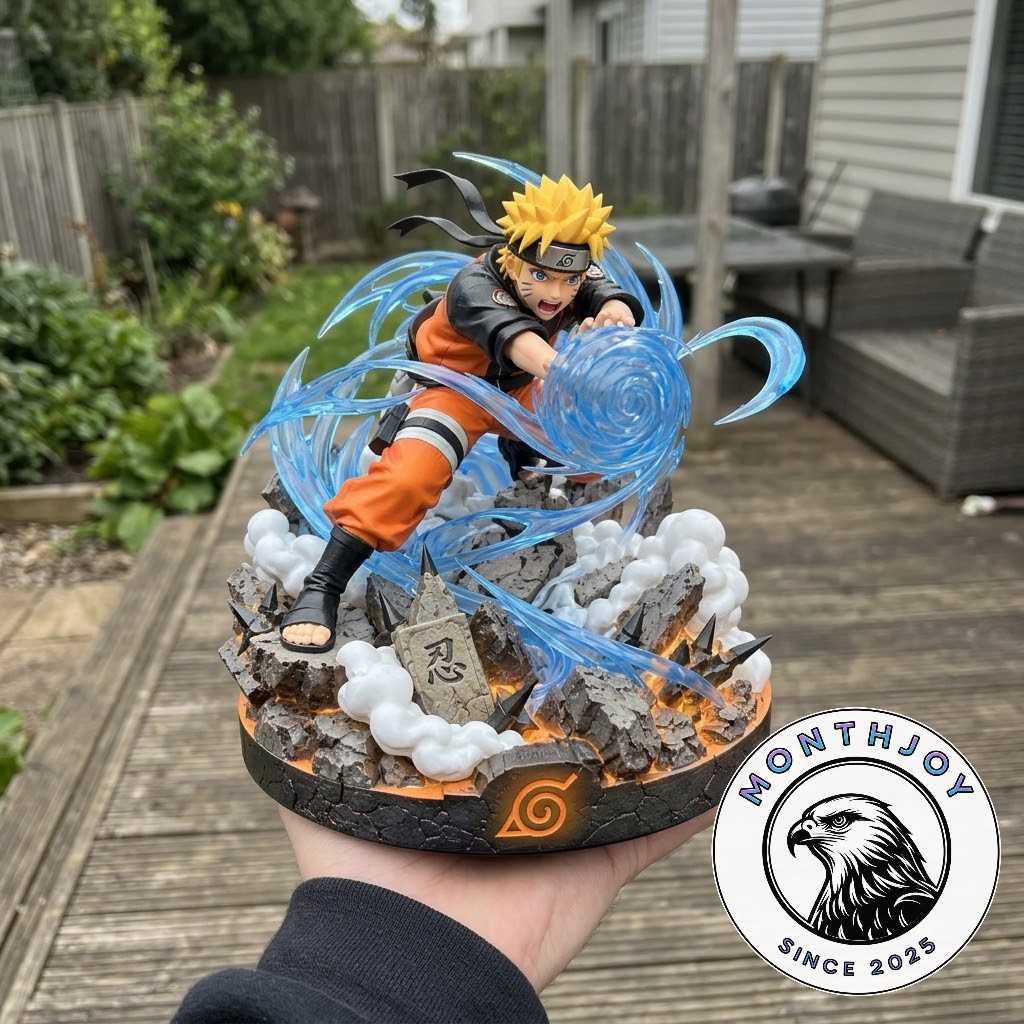 Naruto Uzumaki Rasengan Mist Humidifier - Naruto figure and illuminated rocky base