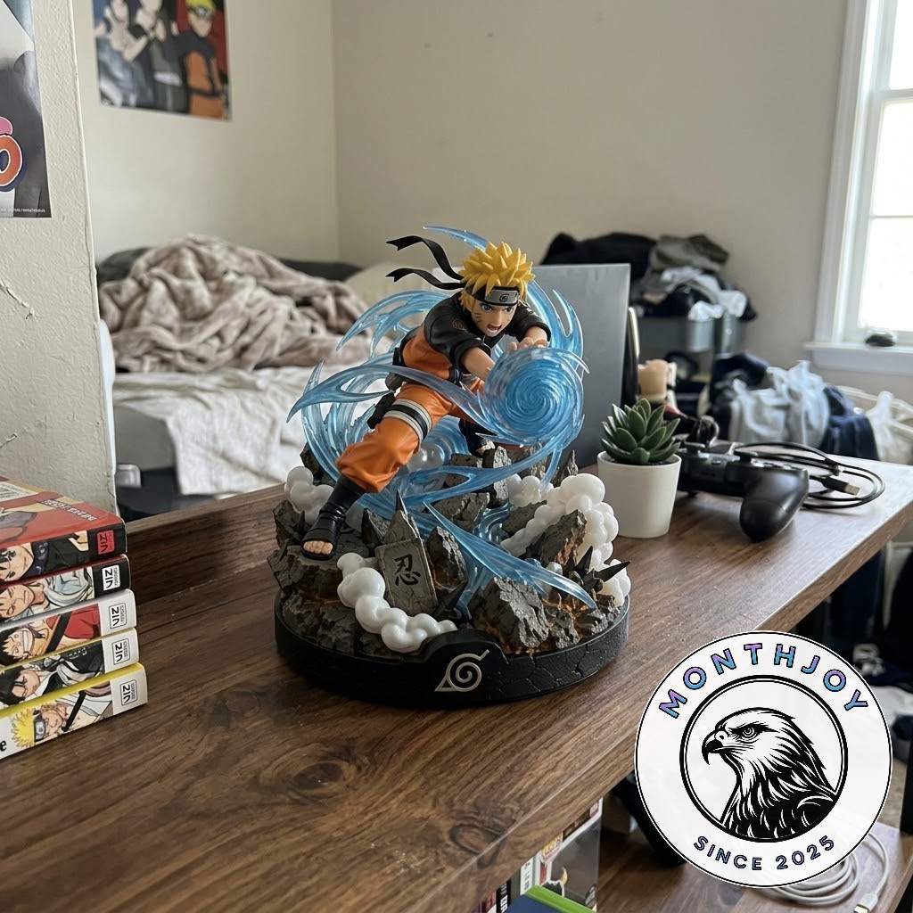 Naruto Uzumaki Rasengan Mist Humidifier - close view of blue mist effect