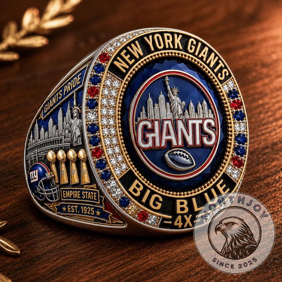 New York Giants Big Blue Four-Time Champions Ring - Detail View