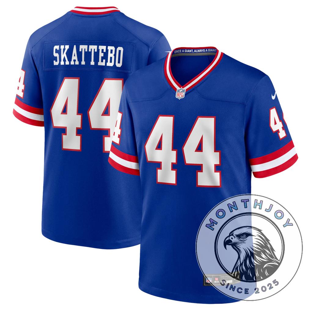 Skattebo #44 New York Giants Football Jersey - Front View