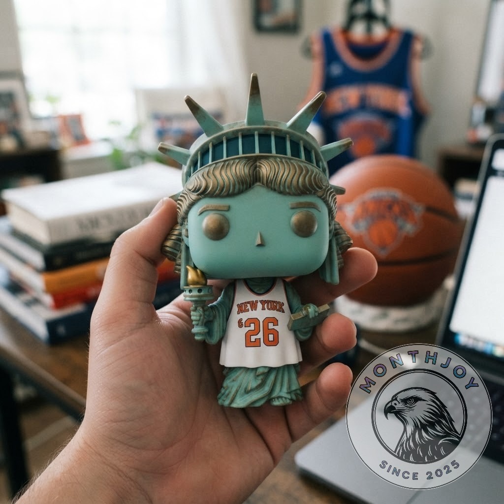 New York Knicks Statue of Liberty World Champions Funko Pop boxed side view