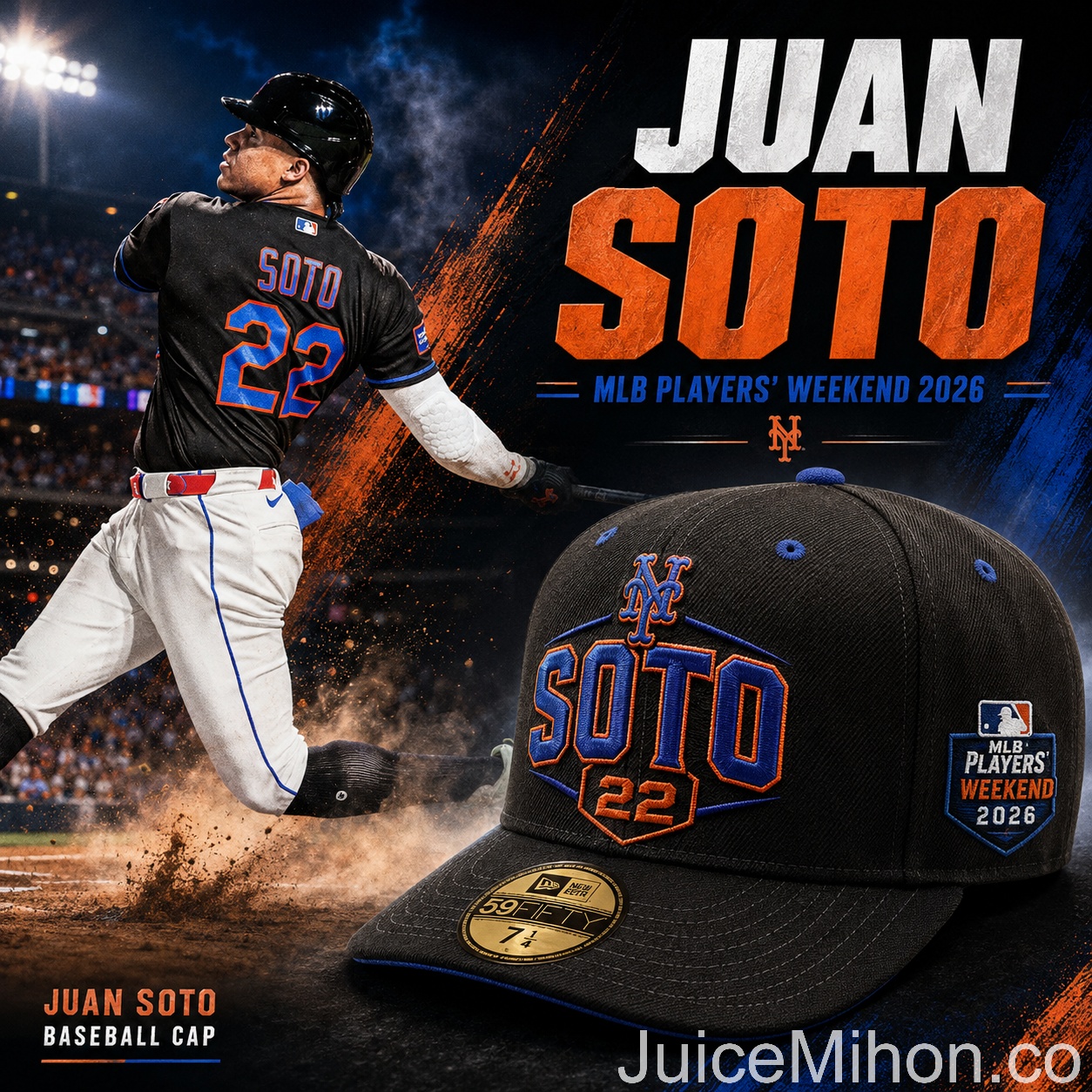 Juan Soto New York Mets MLB Players’ Weekend 2026 Baseball Cap - Front View
