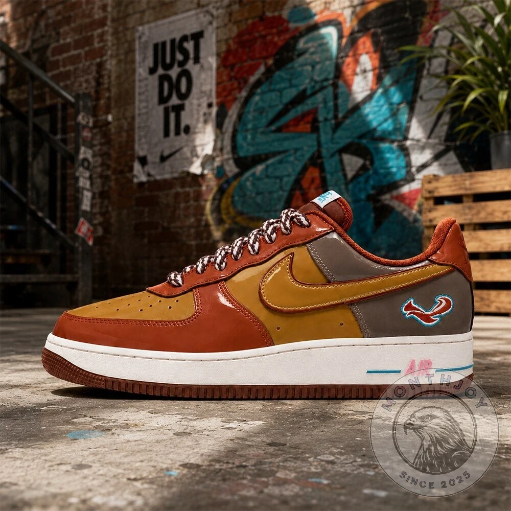 Nike AF1 Fox Tail Embroidered Custom Low Top Sneaker - Front View