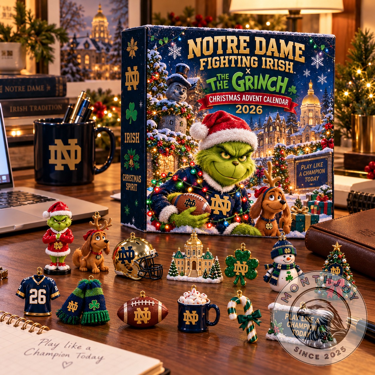 Notre Dame Fighting Irish The Grinch Christmas 2026 Advent Calendar - photo 2