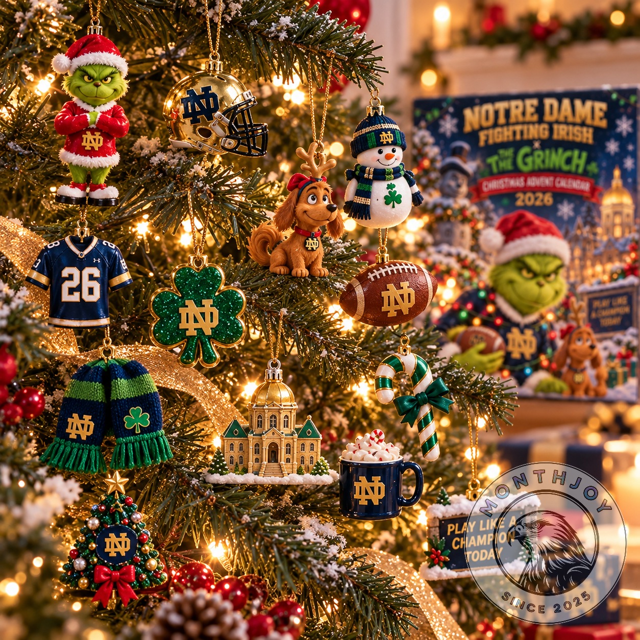 Notre Dame Fighting Irish The Grinch Christmas 2026 Advent Calendar - photo 3