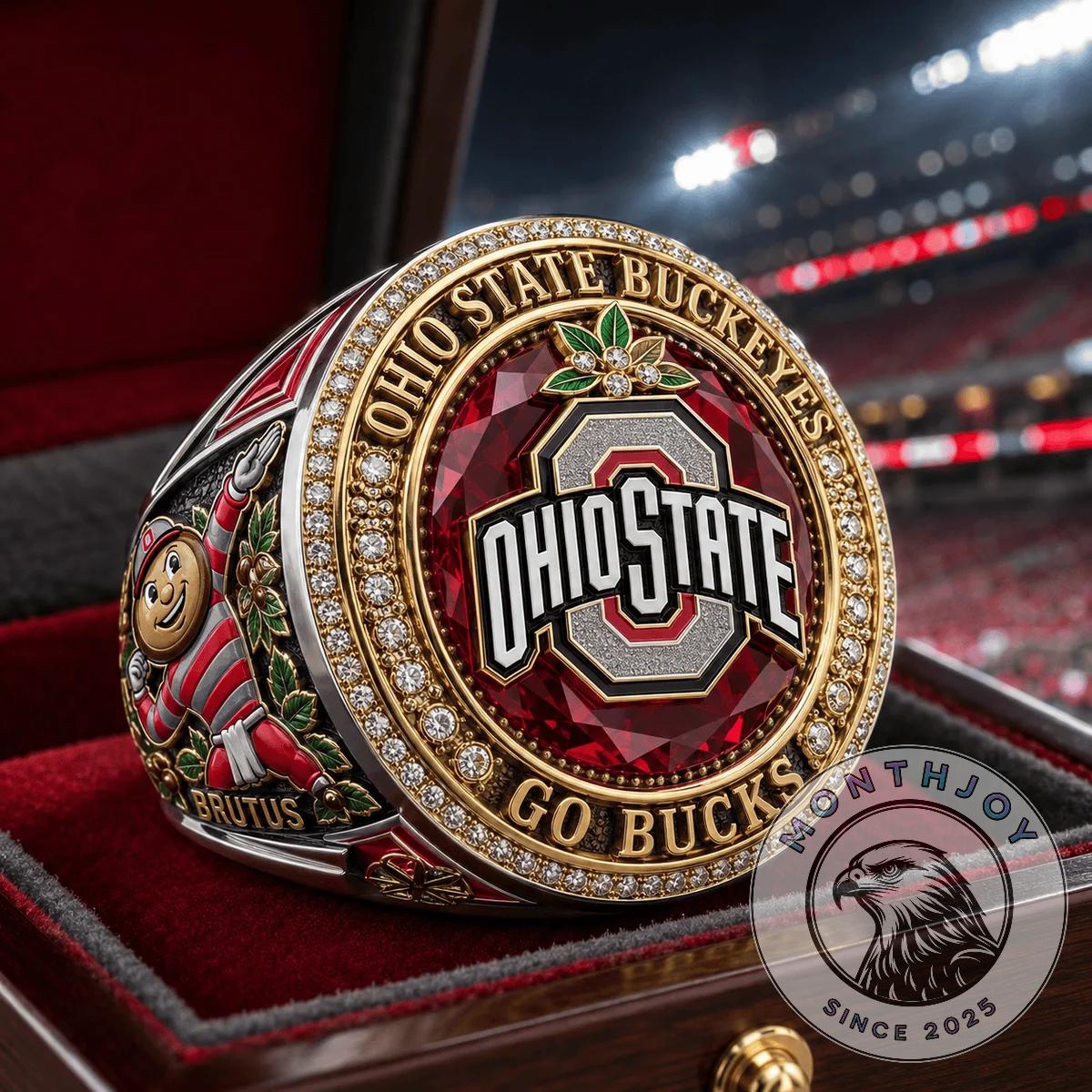 Ohio State Buckeyes Brutus Go Bucks Championship Ring - Front View