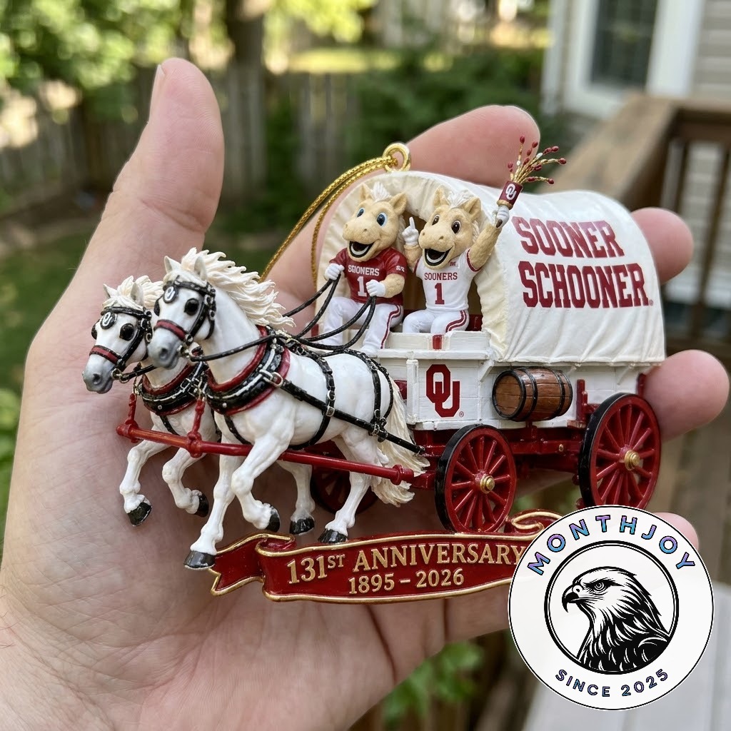 Oklahoma Sooners 131st Anniversary 2026 Christmas Ornament - photo 2