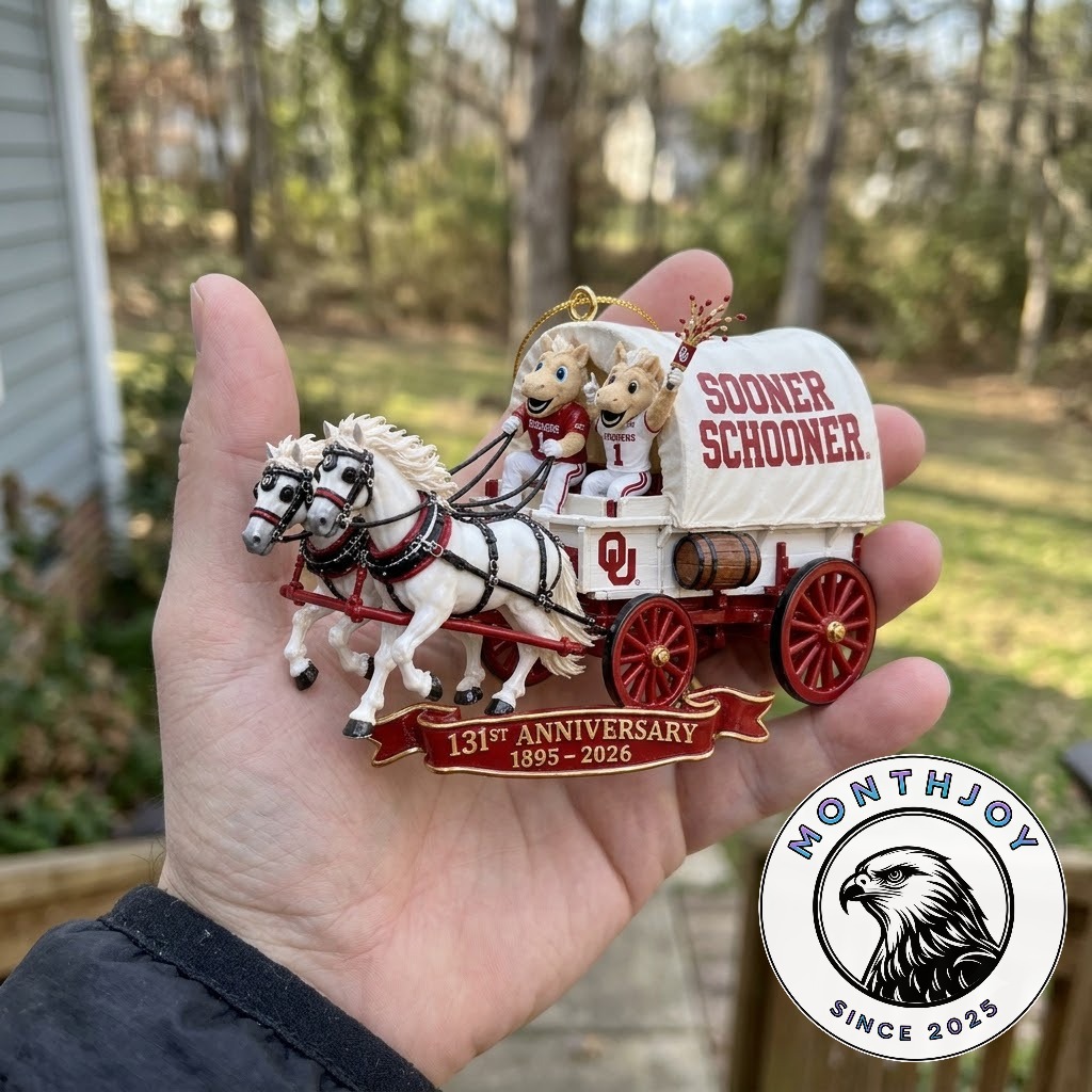 Oklahoma Sooners 131st Anniversary 2026 Christmas Ornament - photo 3