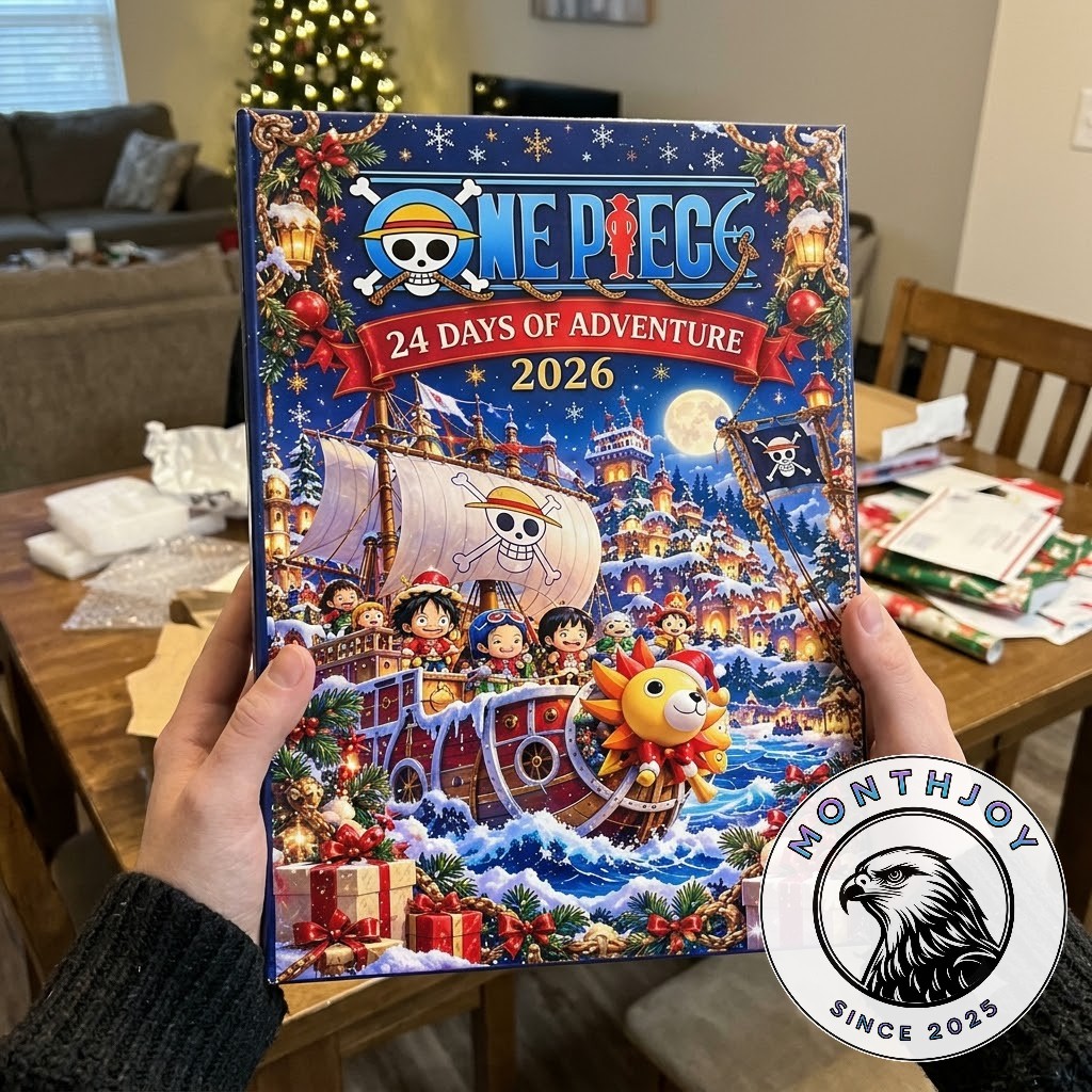 One Piece 2026 Christmas 24 Days of Adventure Advent Calendar 2026 - colorful character ornament display