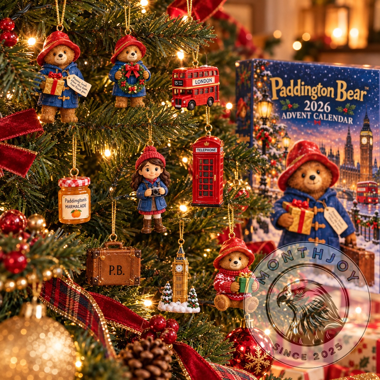 Paddington Bear 2026 London Christmas Advent Calendar - numbered door panel