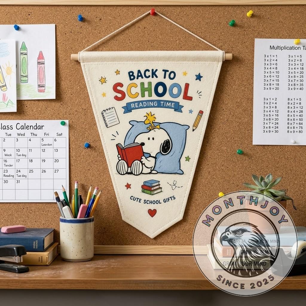 Peanuts Snoopy Pennant Flag back To School Gifts 2026 - Detail View