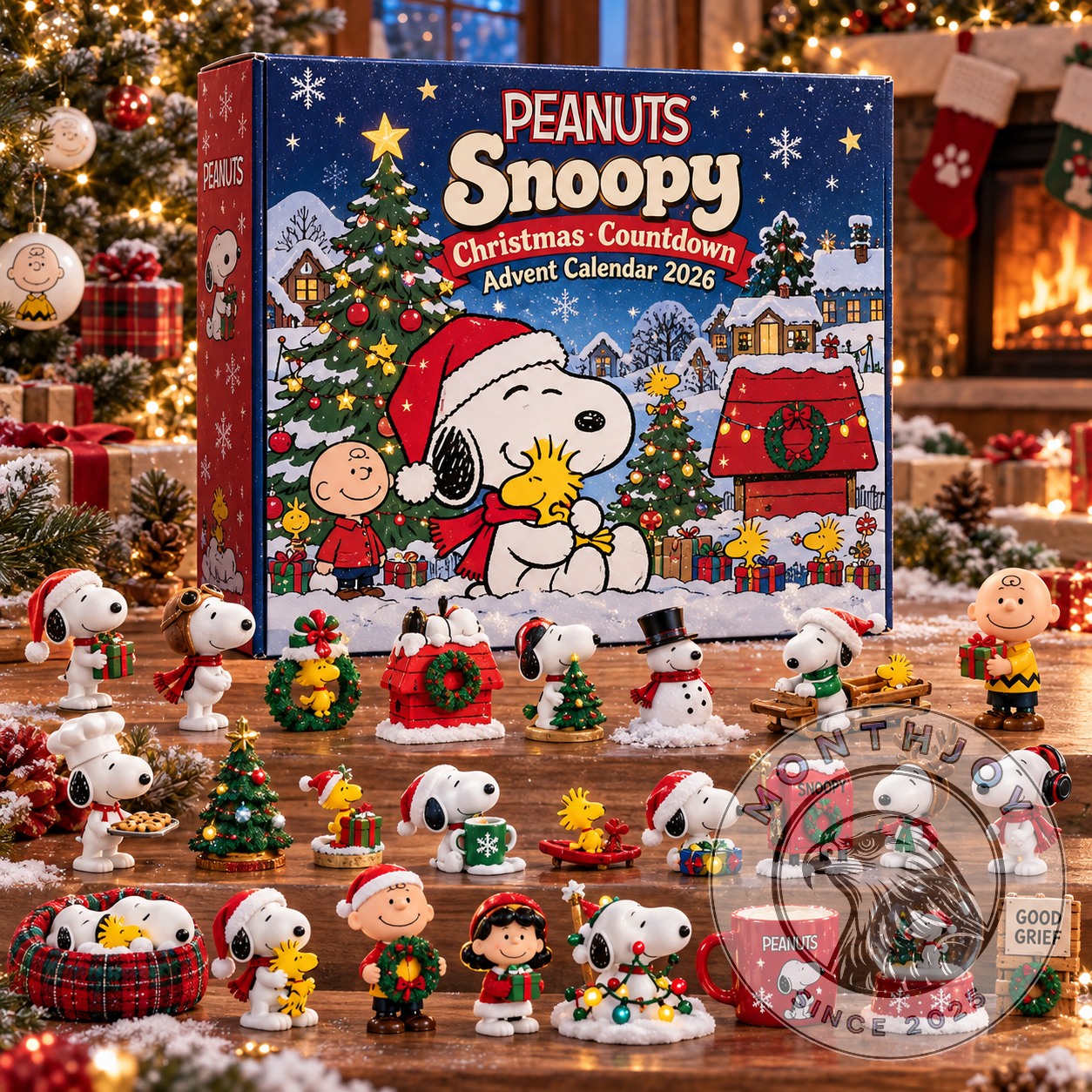 Peanuts Snoopy Christmas Countdown 2026 Advent Calendar - front box artwork