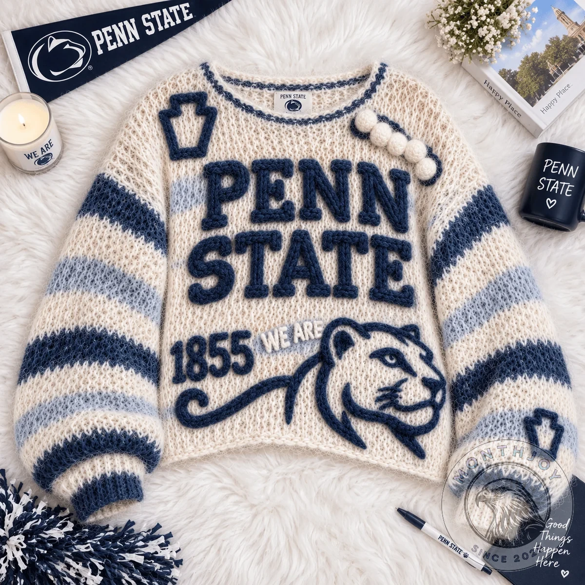 Penn State 1855 We Are Heritage Knitted Sweater - Detail View