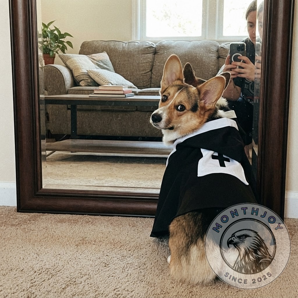 Pet Black and White Nun Halloween Costume - photo 3