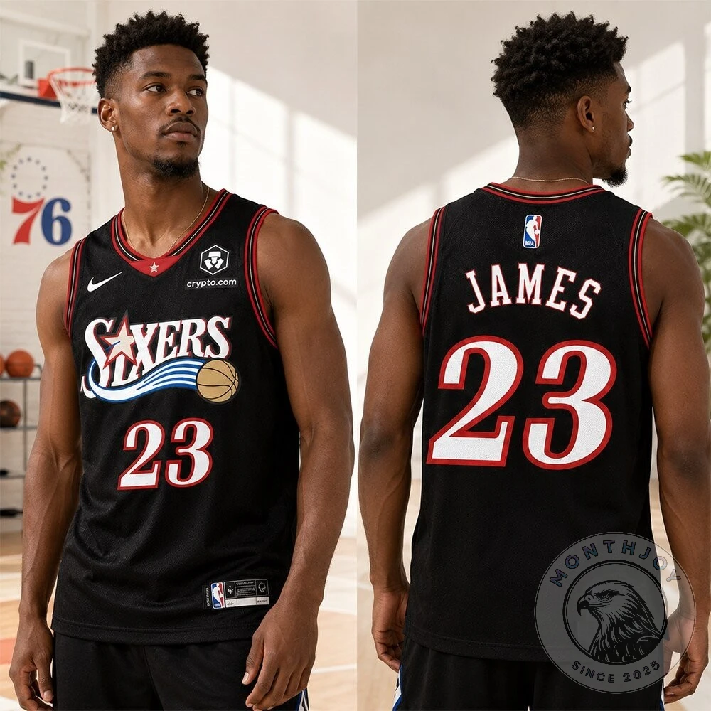 Philadelphia 76ers LeBron James Black Edition Jersey | MonthJoy