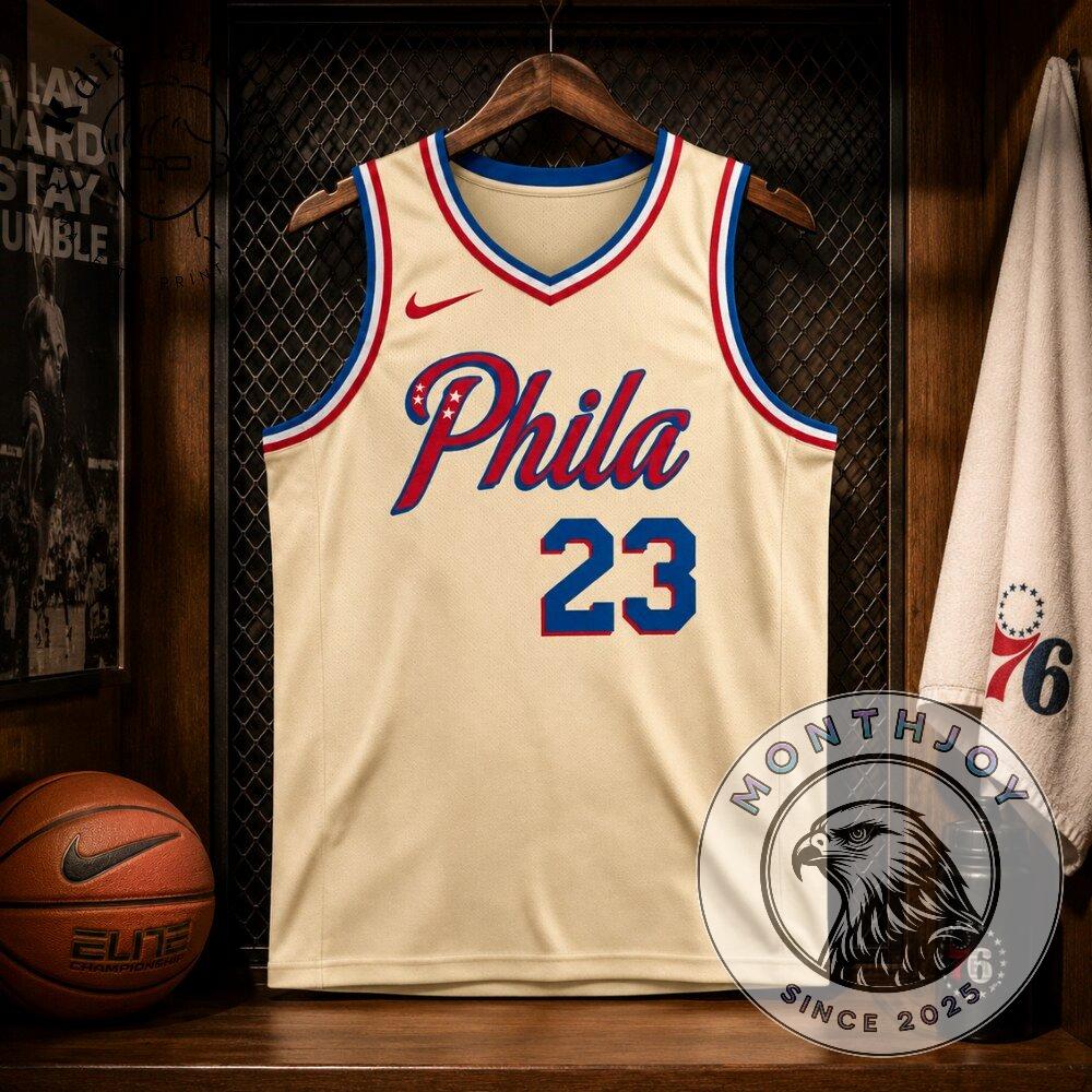 Philadelphia 76ers Number 23 Basketball Jersey - Front View