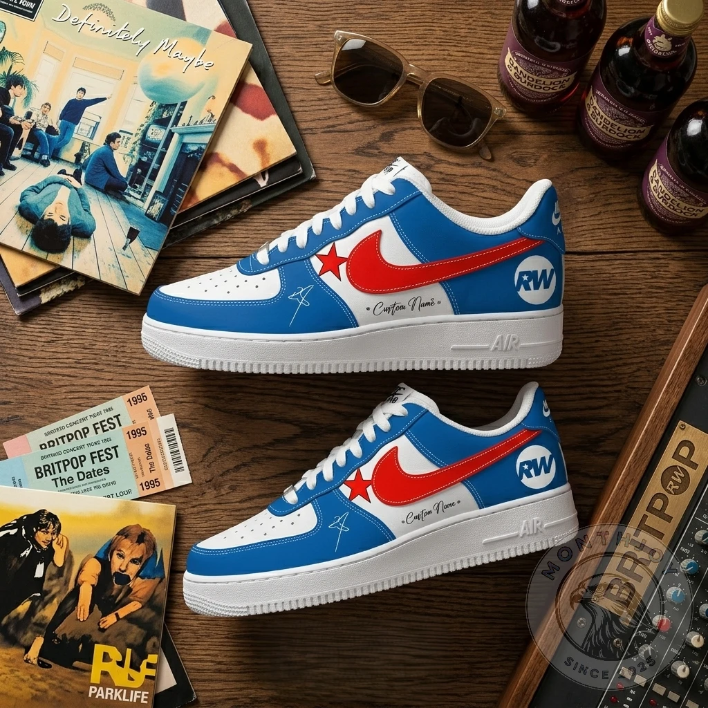 Robbie Williams BRITPOP Tour Custom Name Sneakers - Detail View