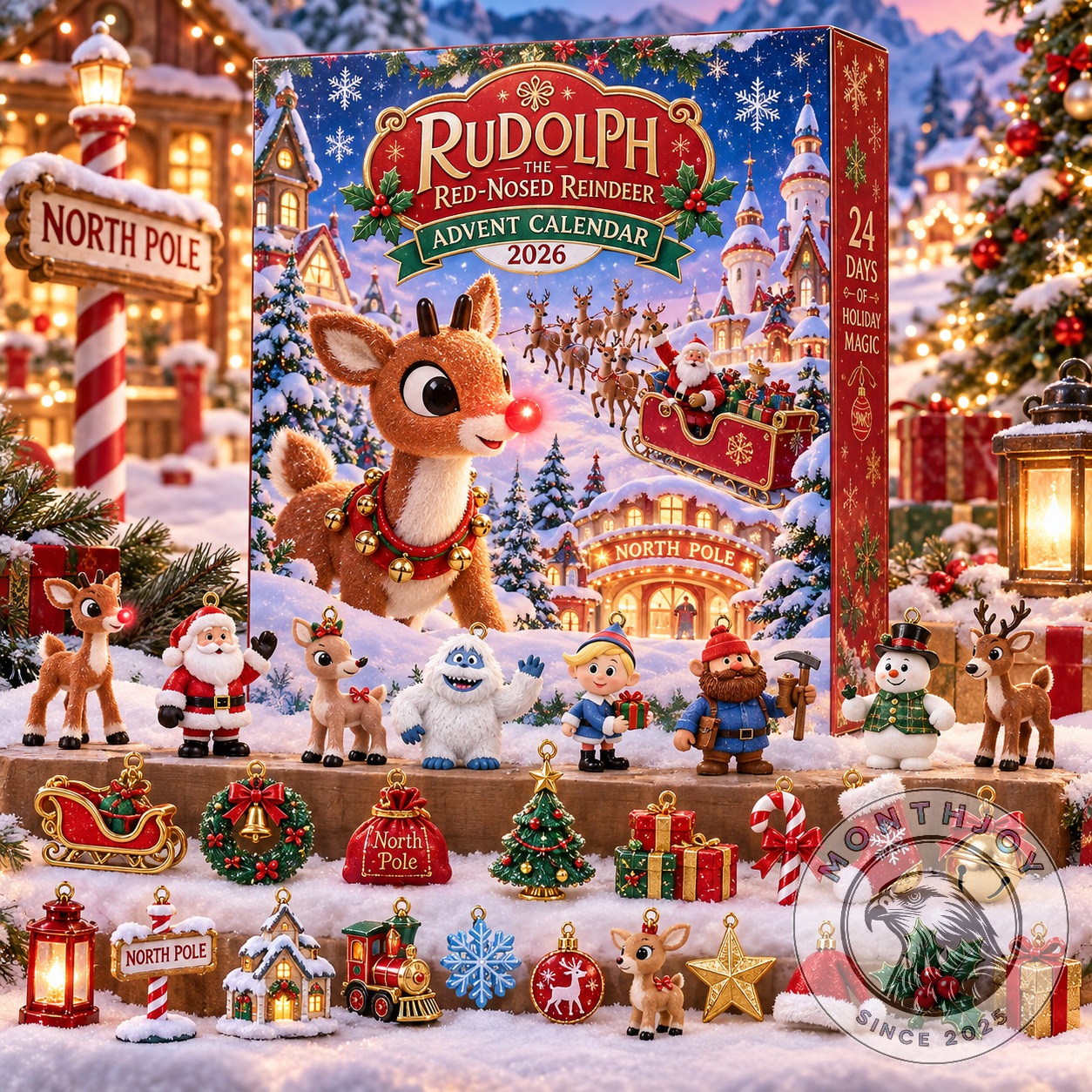 Rudolph the Red-Nosed Reindeer 2026 Holiday Magic Advent Calendar - front box artwork