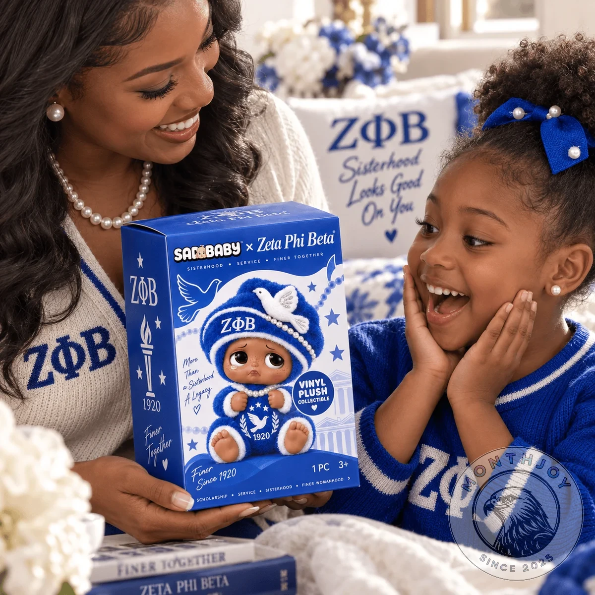 Sad Baby x Zeta Phi Beta Vinyl Plush Keychain - Front View