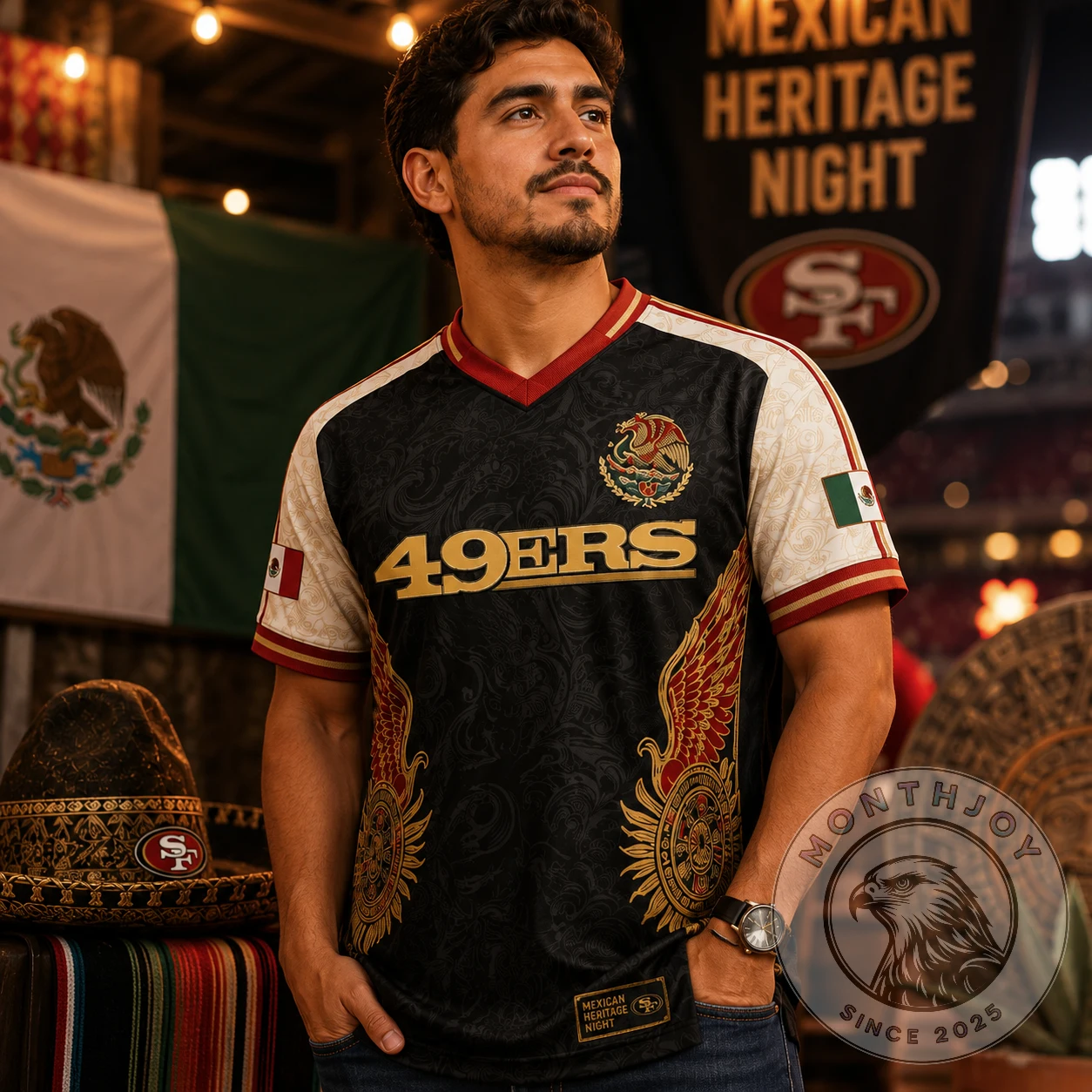 San Francisco 49ers Mexican Heritage Night Jersey - Detail View