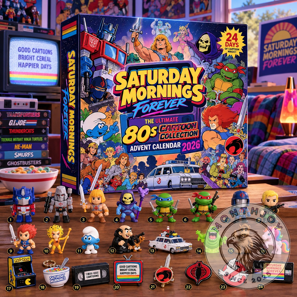 Saturday Mornings Forever Ultimate 80s Cartoon Collection 2026 Advent Calendar - front box