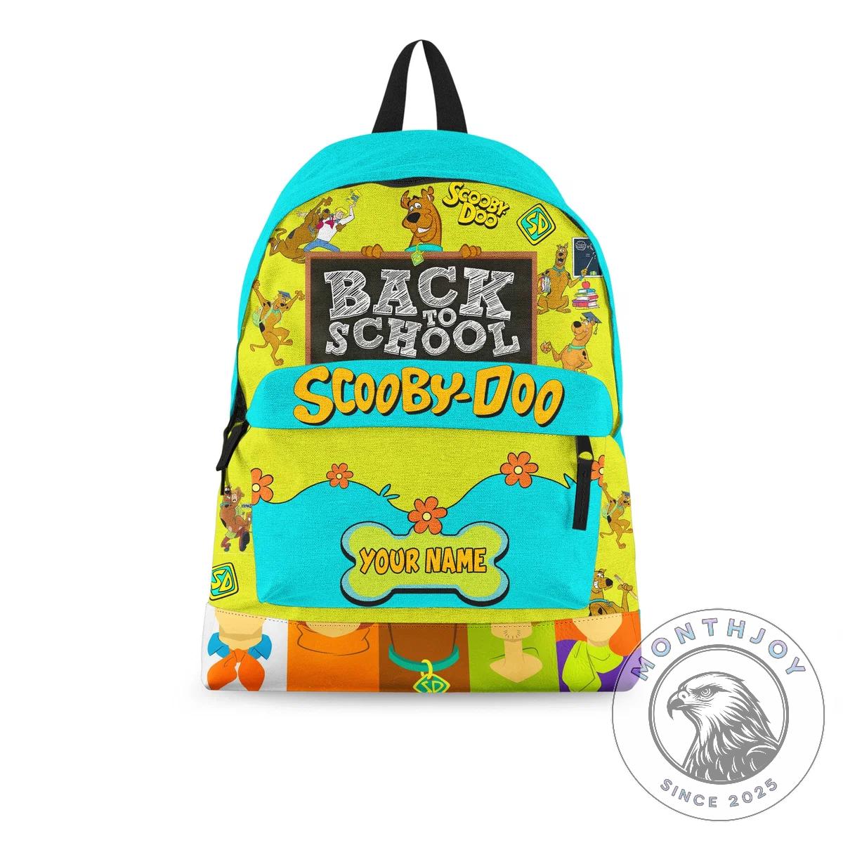 Scooby-Doo Back to School Customizable Name Backpack - close-up front view