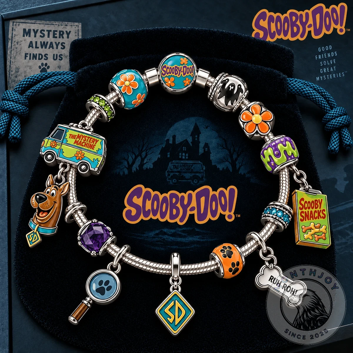 Scooby-Doo Mystery Machine Pandora Charm Bracelet - Design Detail